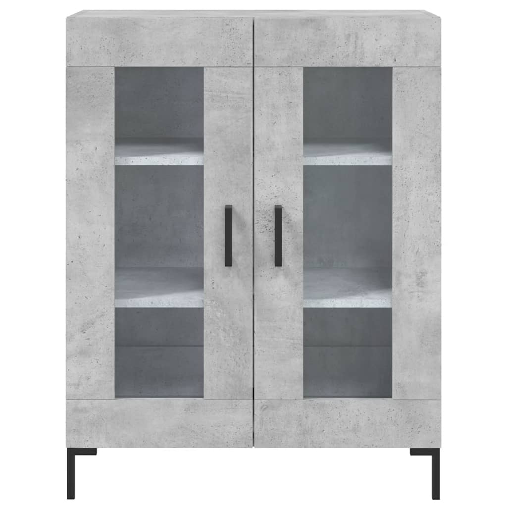 Buffet haut Gris béton 69,5x34x180 cm Bois d'ingénierie - XIOS