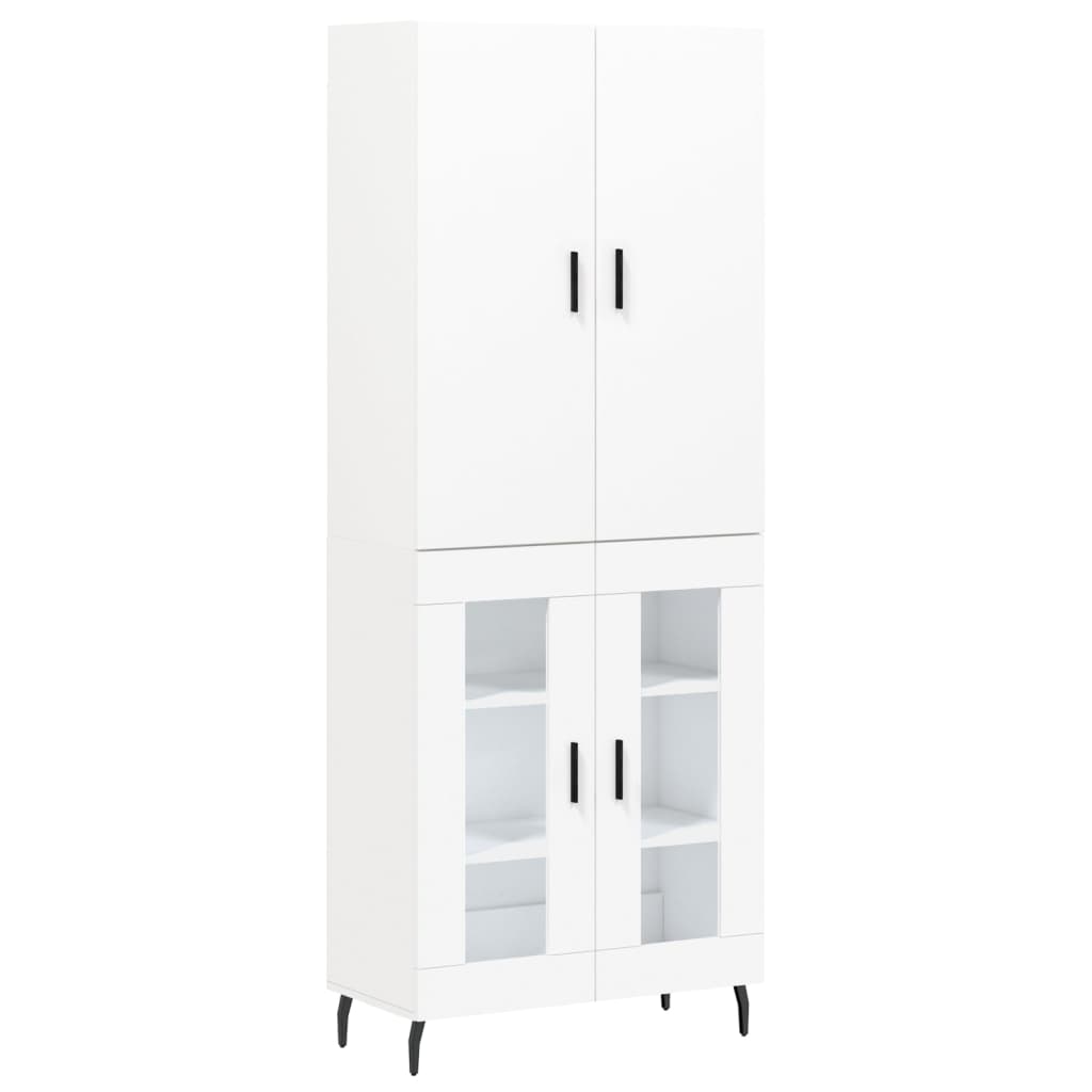 Buffet haut Blanc 69,5x34x180 cm Bois d'ingénierie - XIOS