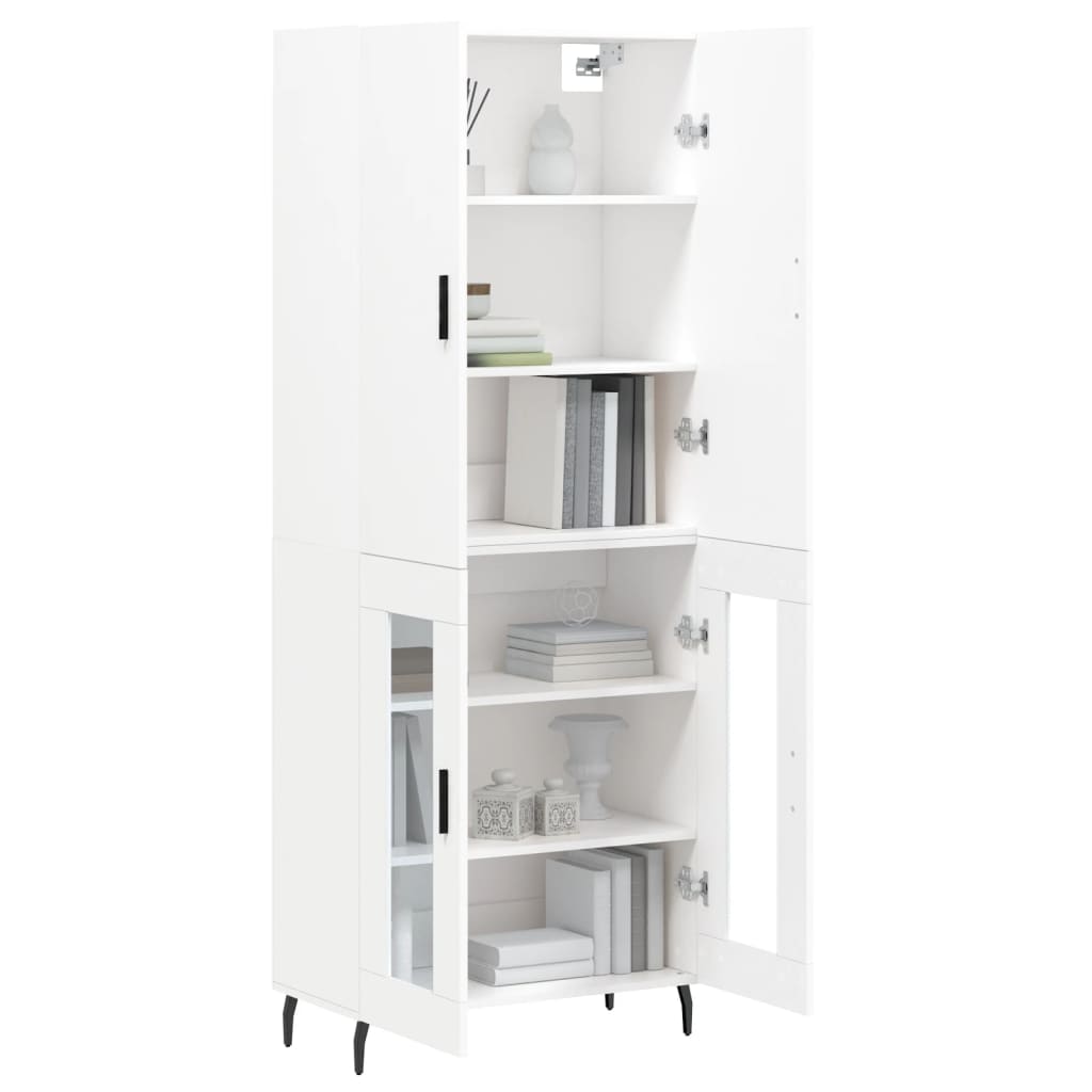 Buffet haut Blanc 69,5x34x180 cm Bois d'ingénierie - XIOS