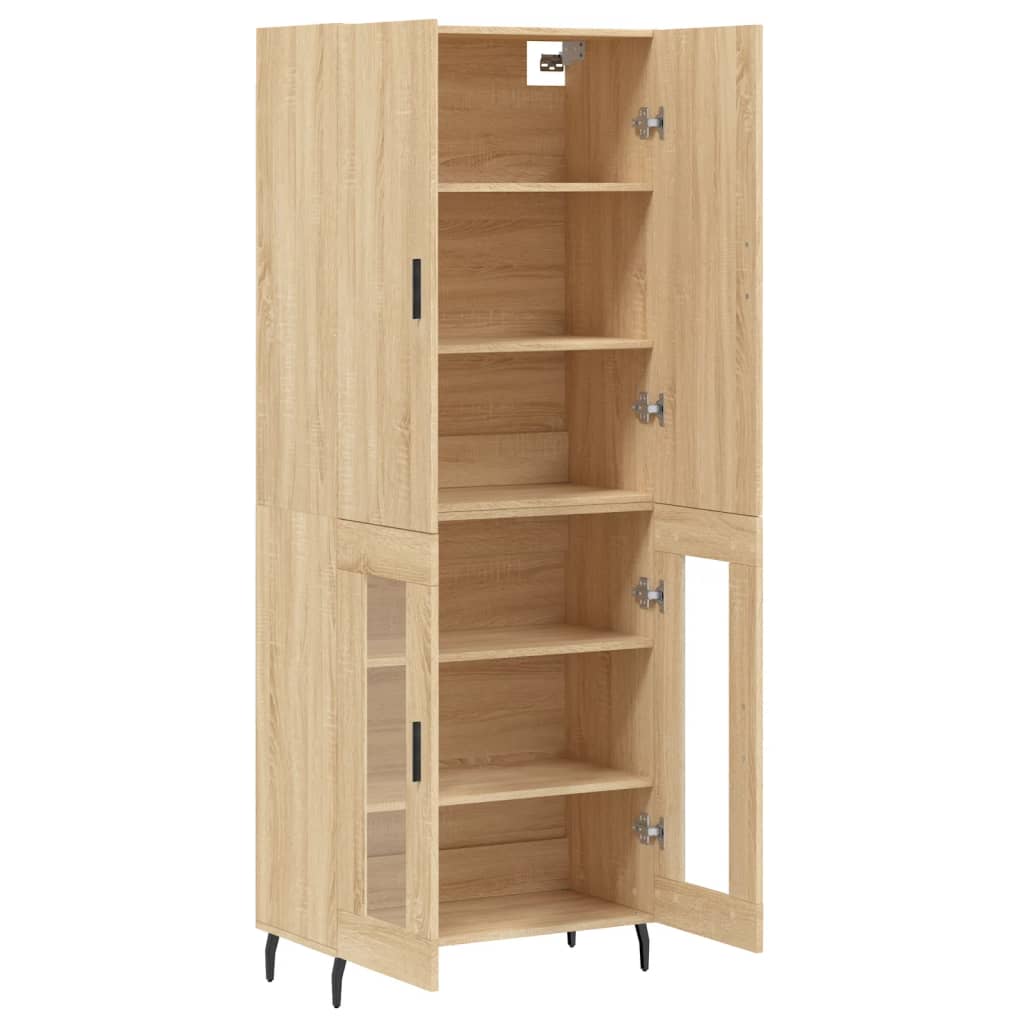 Buffet haut Chêne sonoma 69,5x34x180 cm Bois d'ingénierie - XIOS
