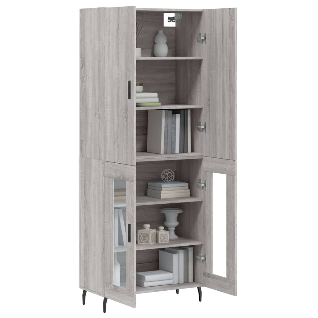 Buffet haut Sonoma gris 69,5x34x180 cm Bois d'ingénierie - XIOS