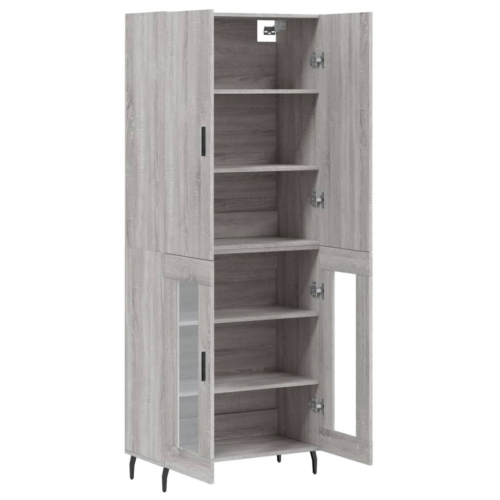 Buffet haut Sonoma gris 69,5x34x180 cm Bois d'ingénierie - XIOS