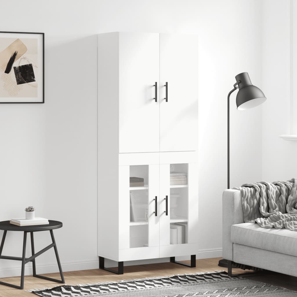Buffet haut Blanc 69,5x34x180 cm Bois d'ingénierie - XIOS