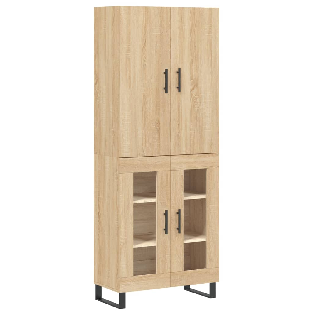 Buffet haut Chêne sonoma 69,5x34x180 cm Bois d'ingénierie