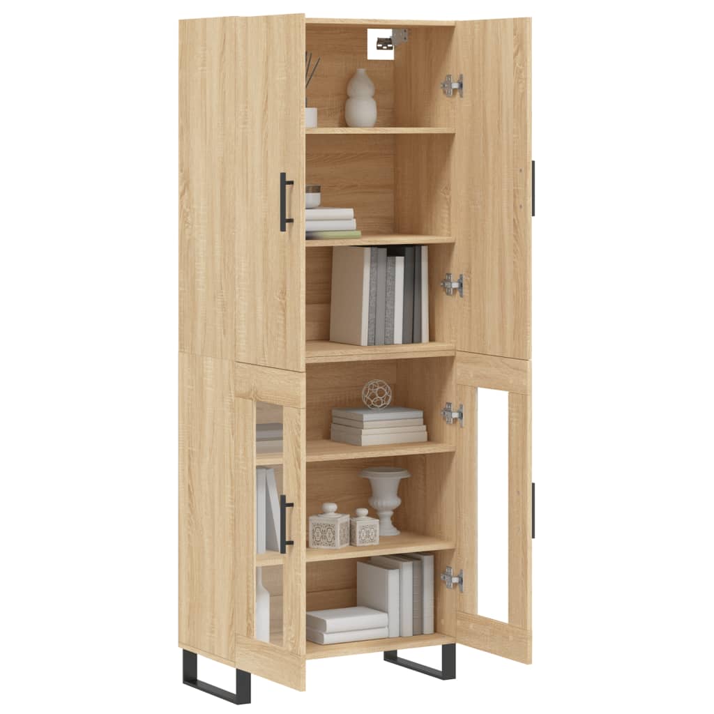 Buffet haut Chêne sonoma 69,5x34x180 cm Bois d'ingénierie