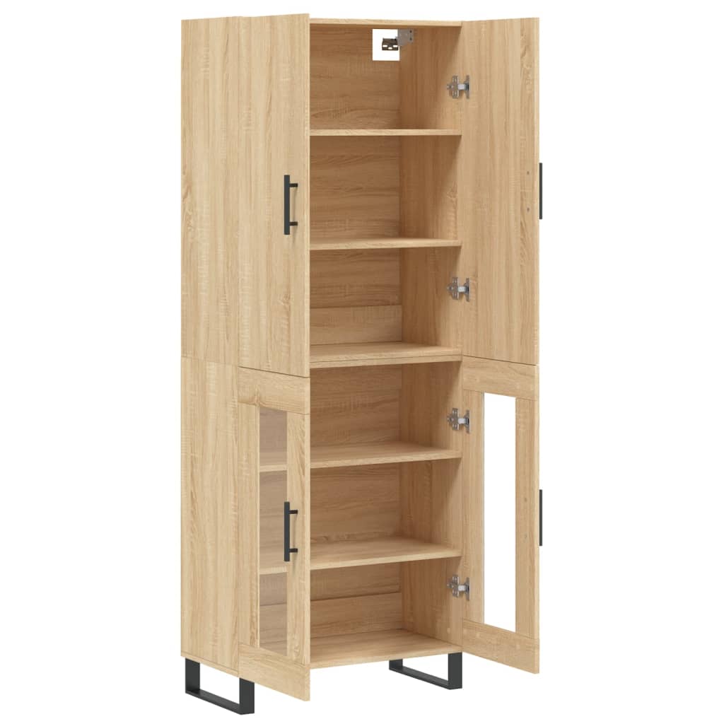 Buffet haut Chêne sonoma 69,5x34x180 cm Bois d'ingénierie - XIOS