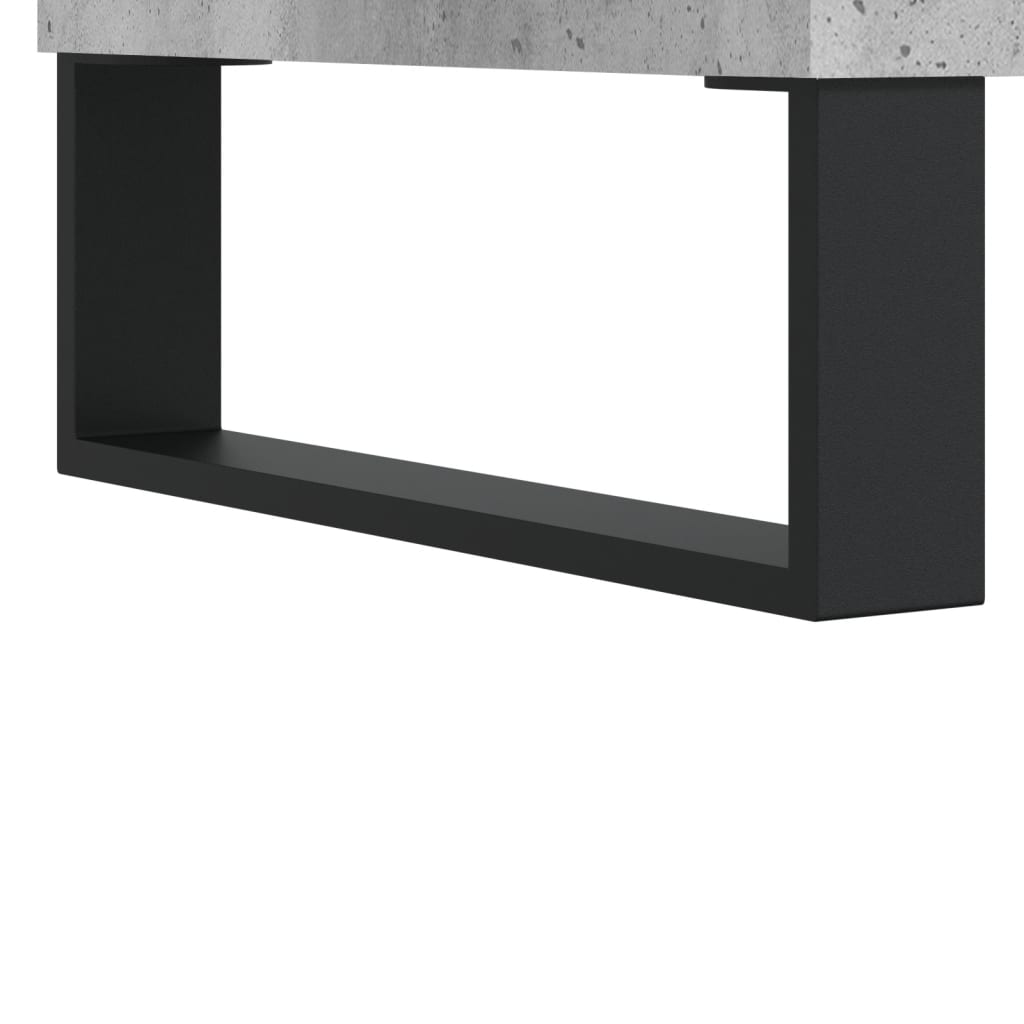 Buffet haut Gris béton 69,5x34x180 cm Bois d'ingénierie - XIOS