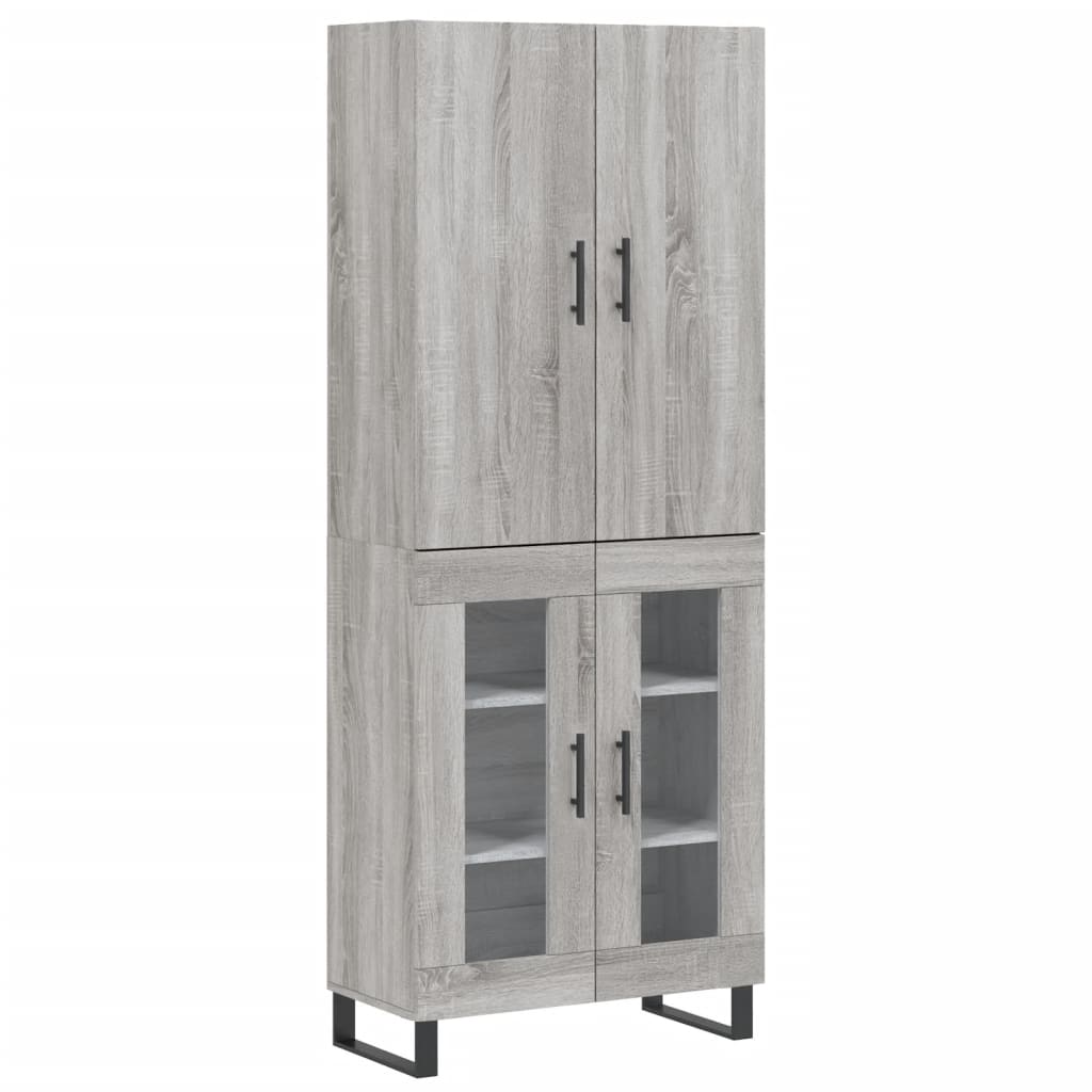 Buffet haut Sonoma gris 69,5x34x180 cm Bois d'ingénierie - XIOS