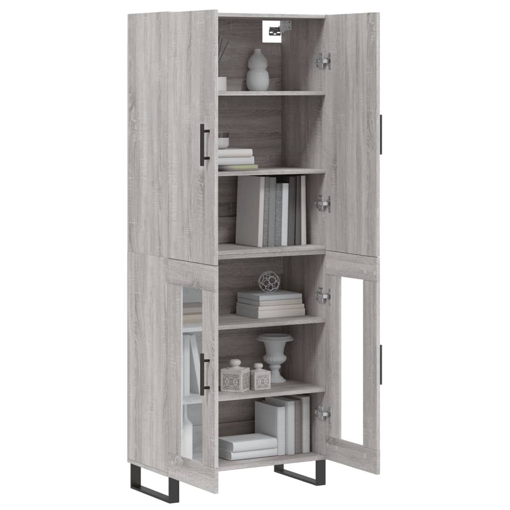 Buffet haut Sonoma gris 69,5x34x180 cm Bois d'ingénierie - XIOS