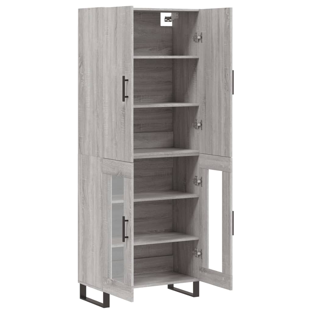 Buffet haut Sonoma gris 69,5x34x180 cm Bois d'ingénierie - XIOS