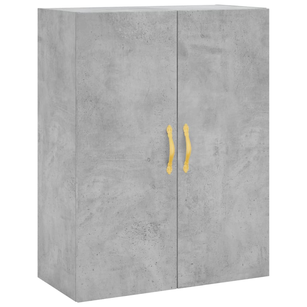 Buffet haut Gris béton 69,5x34x180 cm Bois d'ingénierie - XIOS