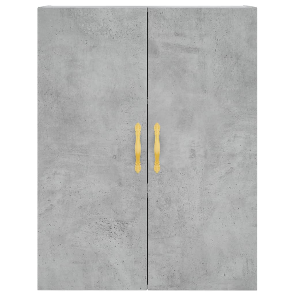 Buffet haut Gris béton 69,5x34x180 cm Bois d'ingénierie - XIOS