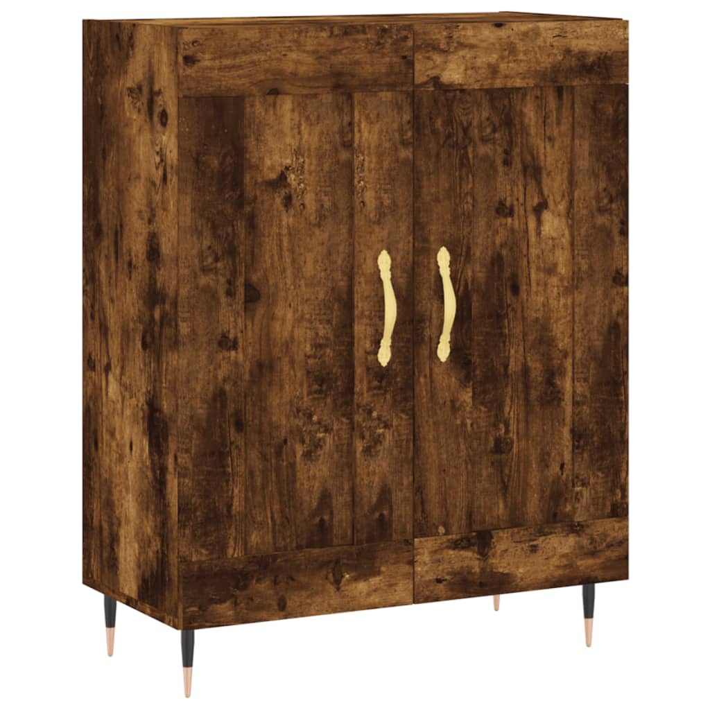 Buffet haut Chêne fumé 69,5x34x180 cm Bois d'ingénierie - XIOS