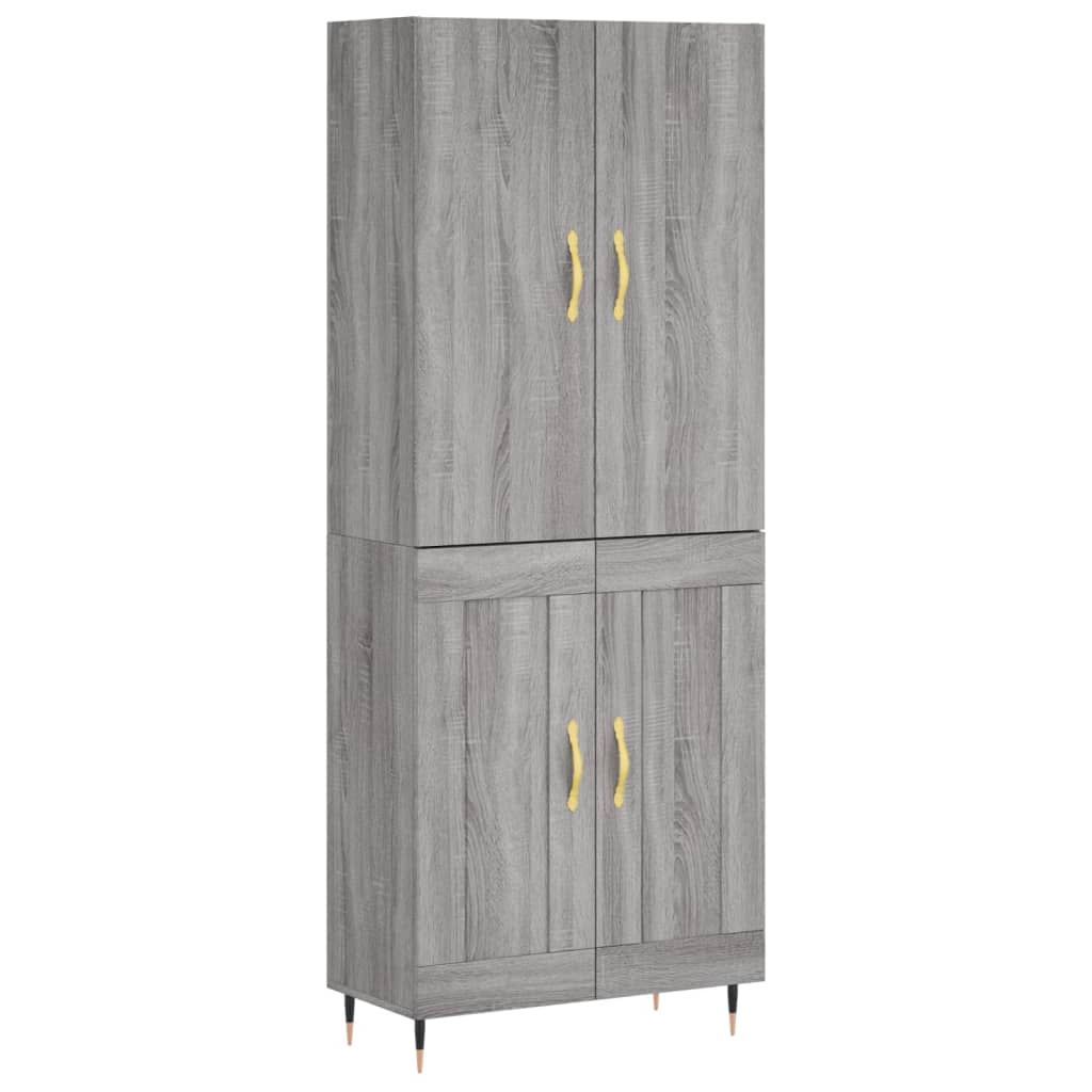 Buffet haut Sonoma gris 69,5x34x180 cm Bois d'ingénierie - XIOS