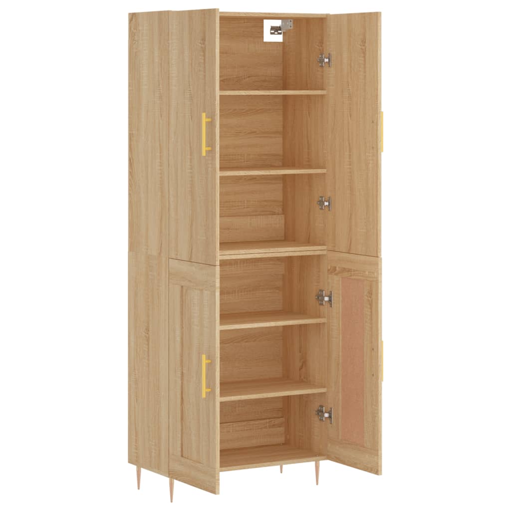 Buffet haut Chêne sonoma 69,5x34x180 cm Bois d'ingénierie - XIOS