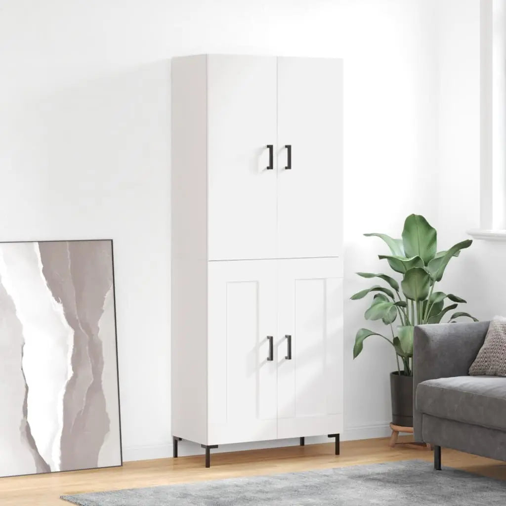 Buffet haut Blanc 69,5x34x180 cm Bois d’ingénierie - XIOS