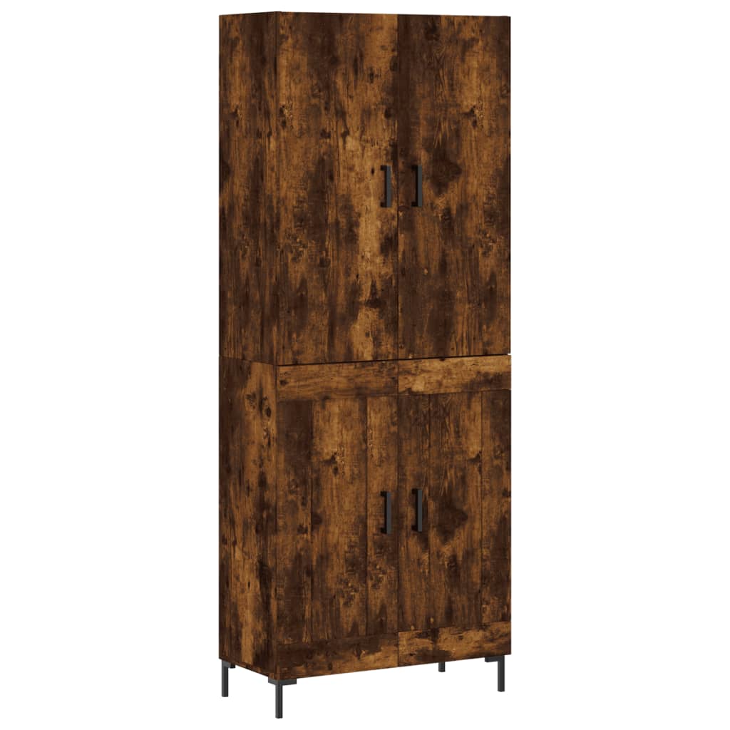 Buffet haut Chêne fumé 69,5x34x180 cm Bois d'ingénierie - XIOS