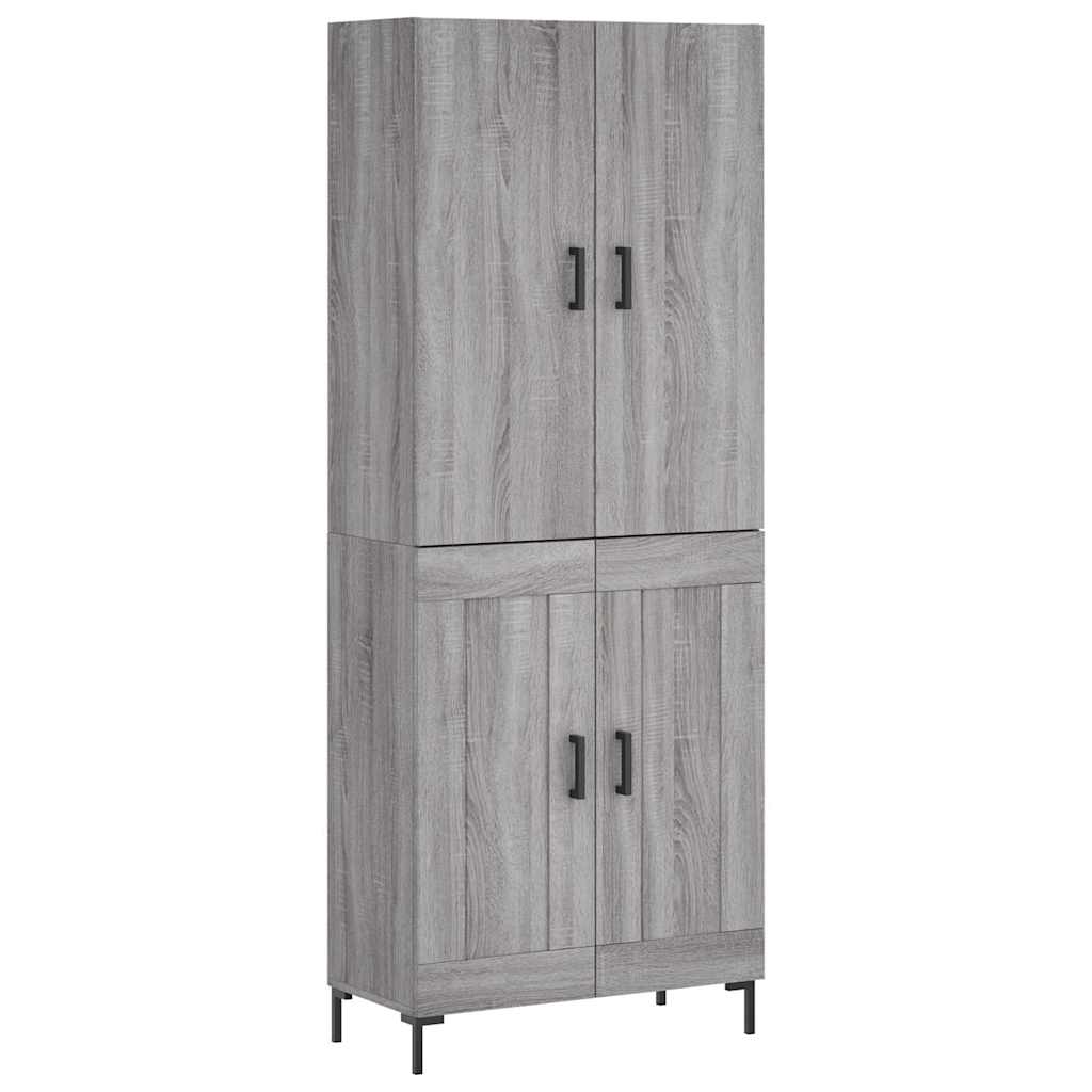 Buffet haut Sonoma gris 69,5x34x180 cm Bois d'ingénierie - XIOS