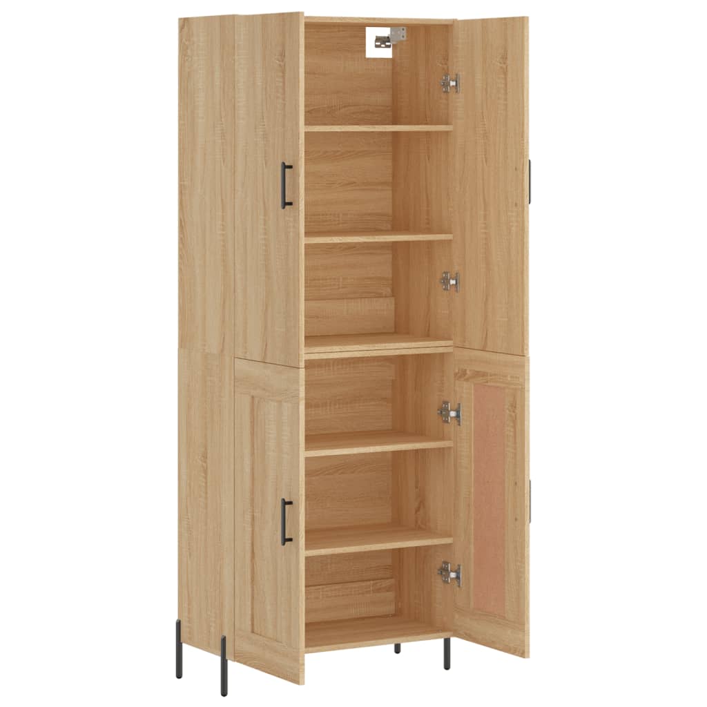Buffet haut Chêne sonoma 69,5x34x180 cm Bois d'ingénierie - XIOS