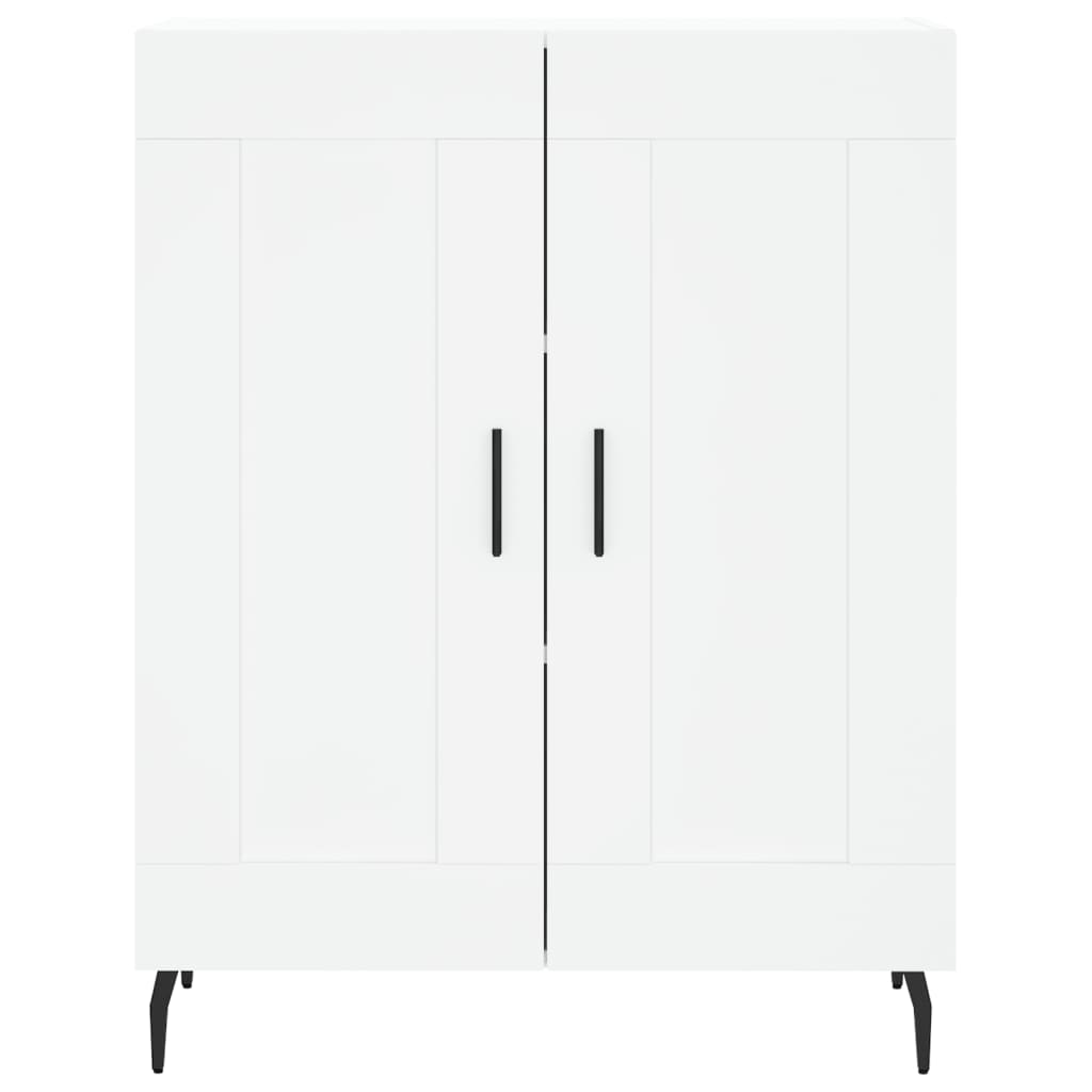 Buffet haut Blanc 69,5x34x180 cm Bois d'ingénierie