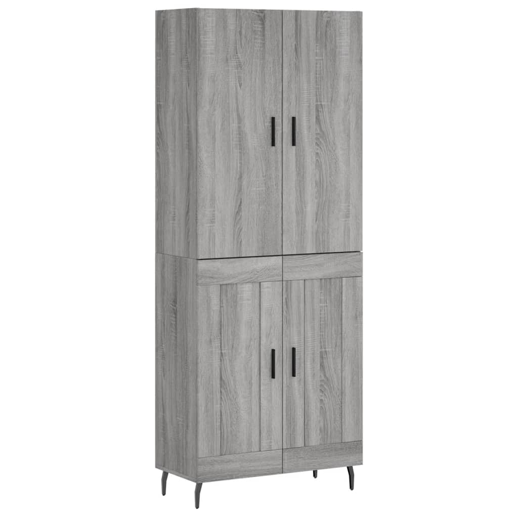 Buffet haut Sonoma gris 69,5x34x180 cm Bois d'ingénierie - XIOS