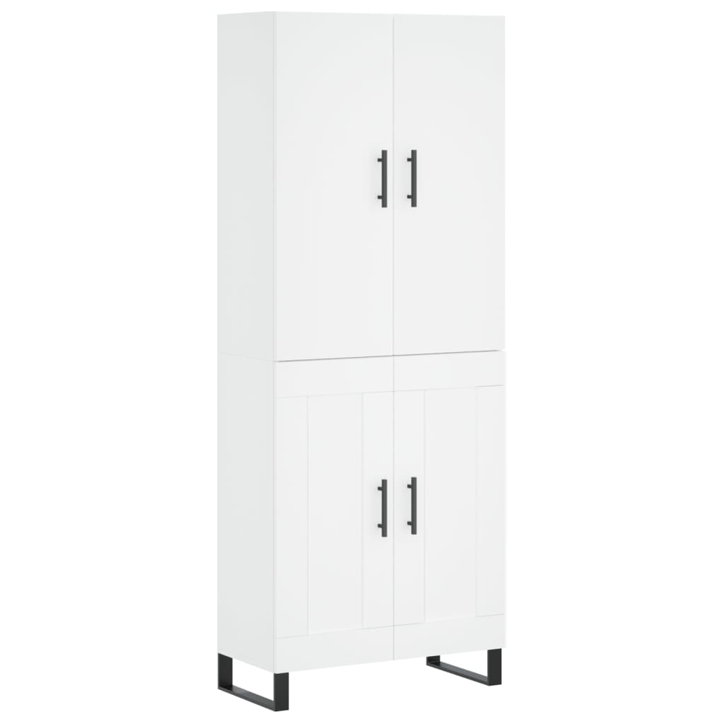 Buffet haut Blanc 69,5x34x180 cm Bois d'ingénierie