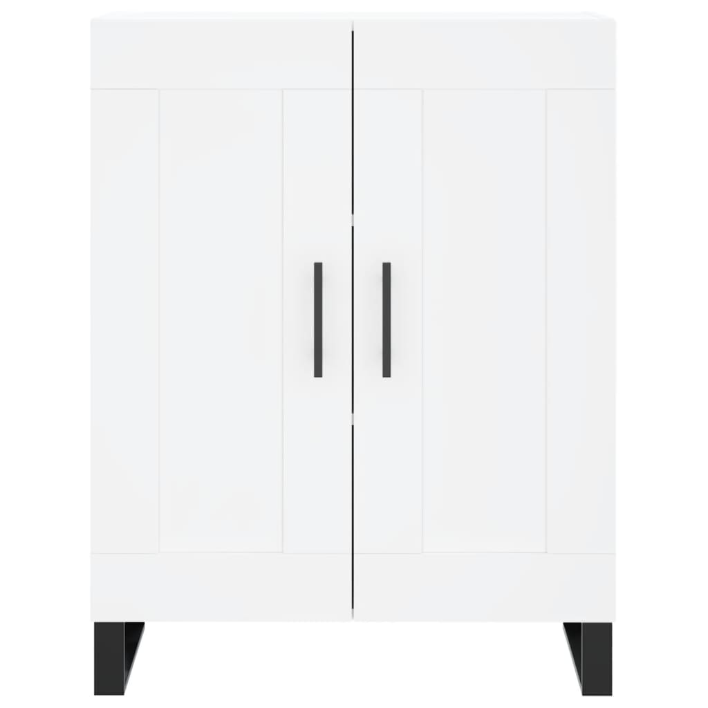 Buffet haut Blanc 69,5x34x180 cm Bois d'ingénierie
