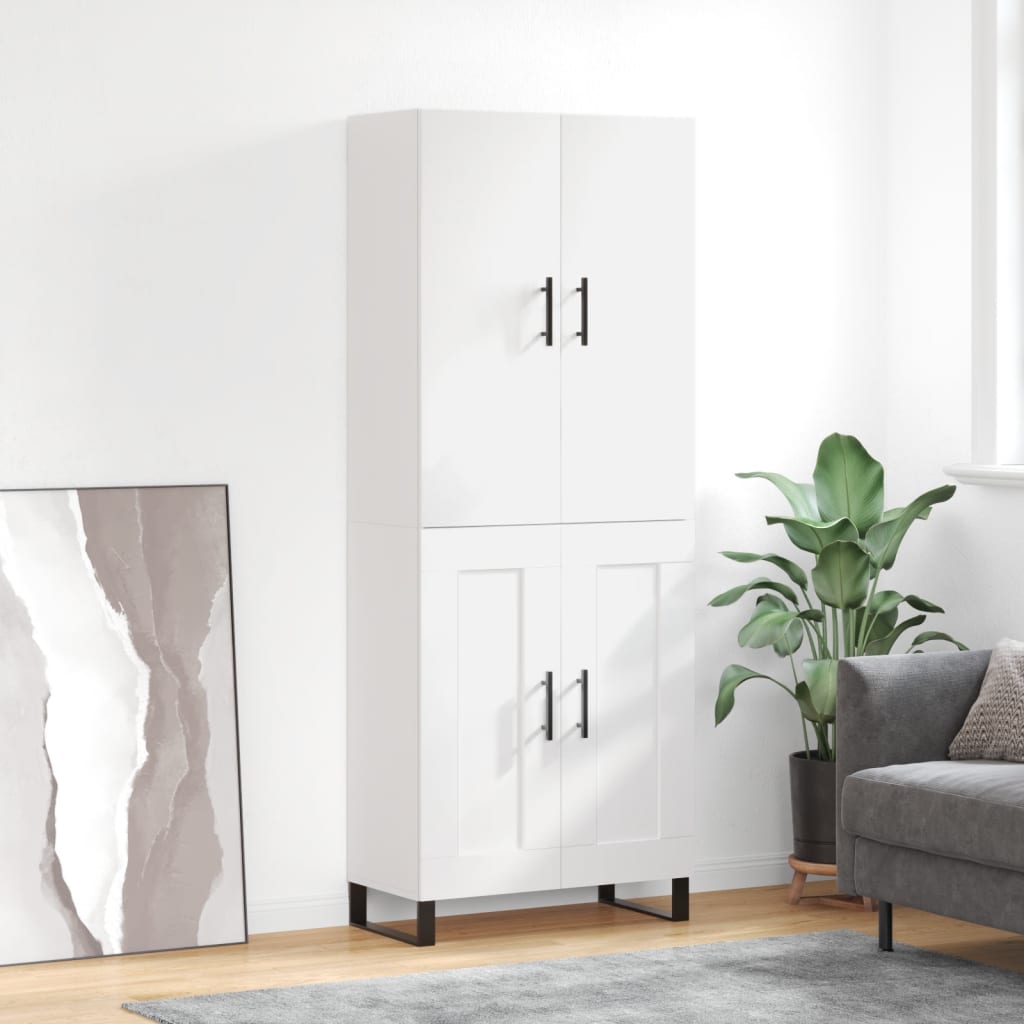 Buffet haut Blanc 69,5x34x180 cm Bois d'ingénierie - XIOS