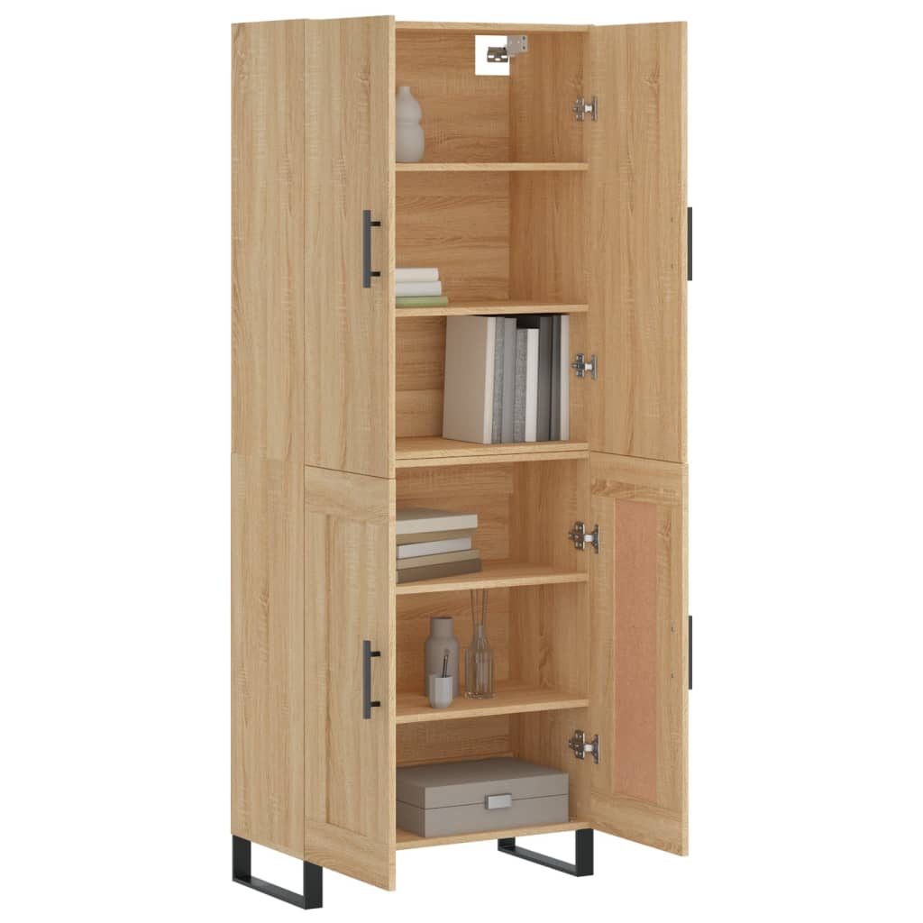 Buffet haut Chêne sonoma 69,5x34x180 cm Bois d'ingénierie