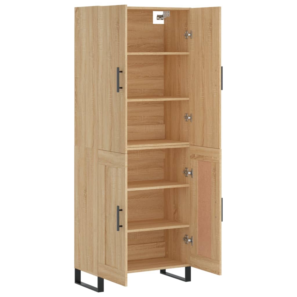 Buffet haut Chêne sonoma 69,5x34x180 cm Bois d'ingénierie