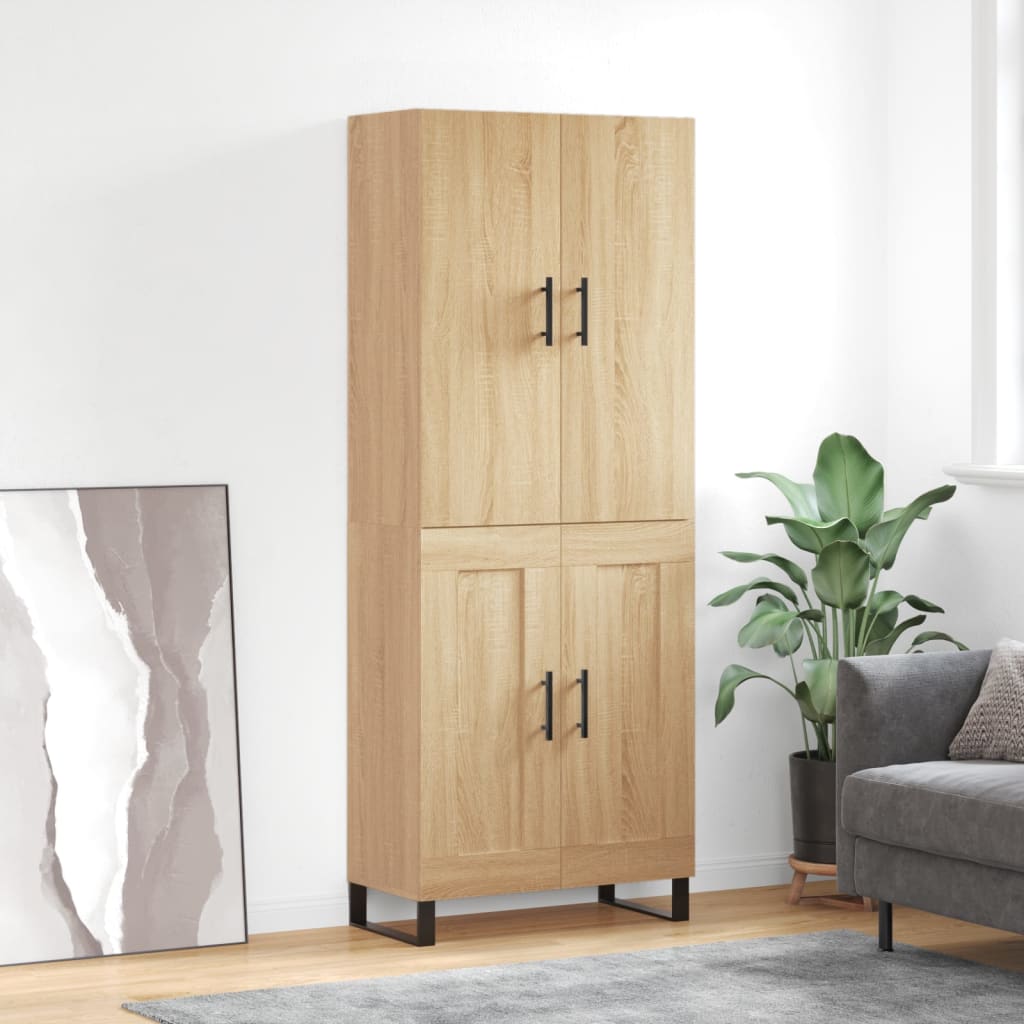 Buffet haut Chêne sonoma 69,5x34x180 cm Bois d'ingénierie