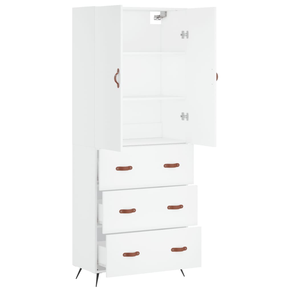 Buffet haut Blanc 69,5x34x180 cm Bois d'ingénierie - XIOS