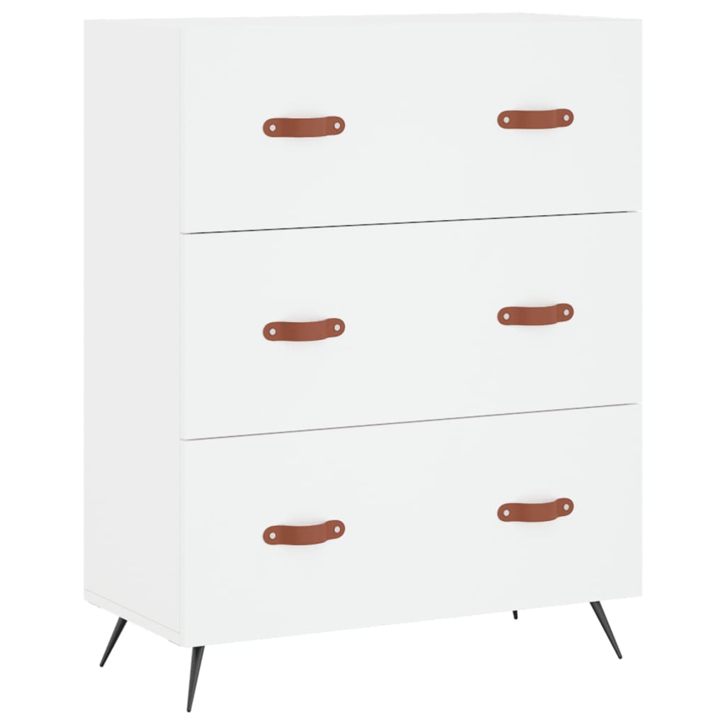 Buffet haut Blanc 69,5x34x180 cm Bois d'ingénierie - XIOS