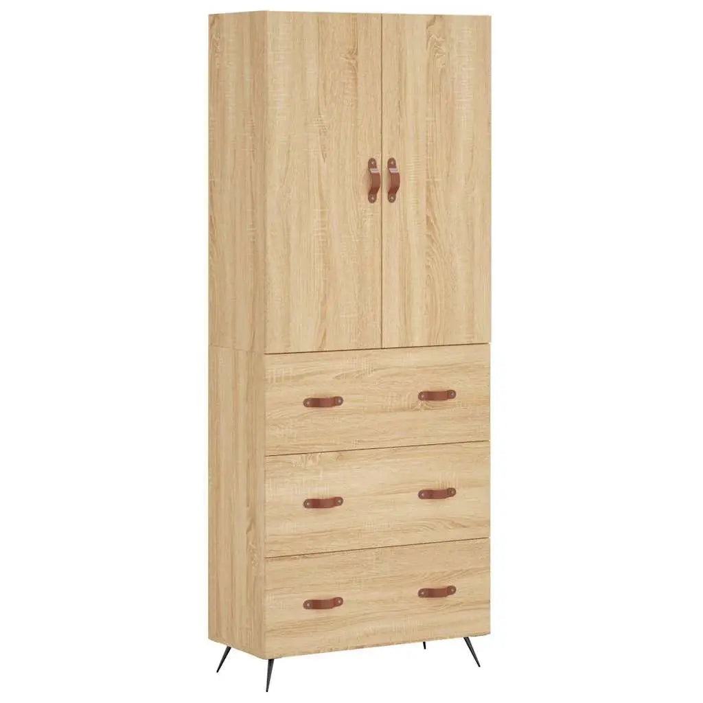 Buffet haut Chêne sonoma 69,5x34x180 cm Bois d’ingénierie - XIOS