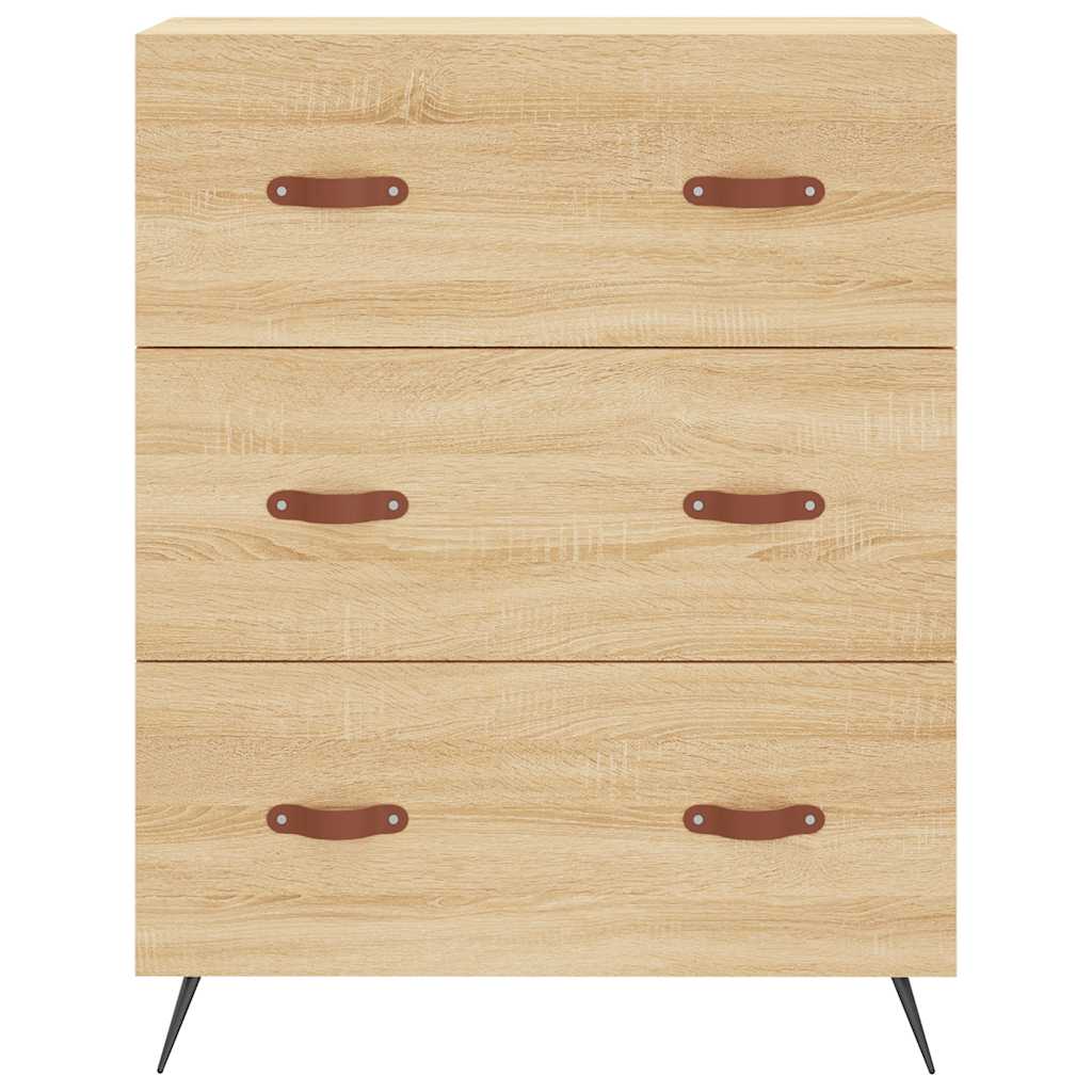 Buffet haut Chêne sonoma 69,5x34x180 cm Bois d'ingénierie