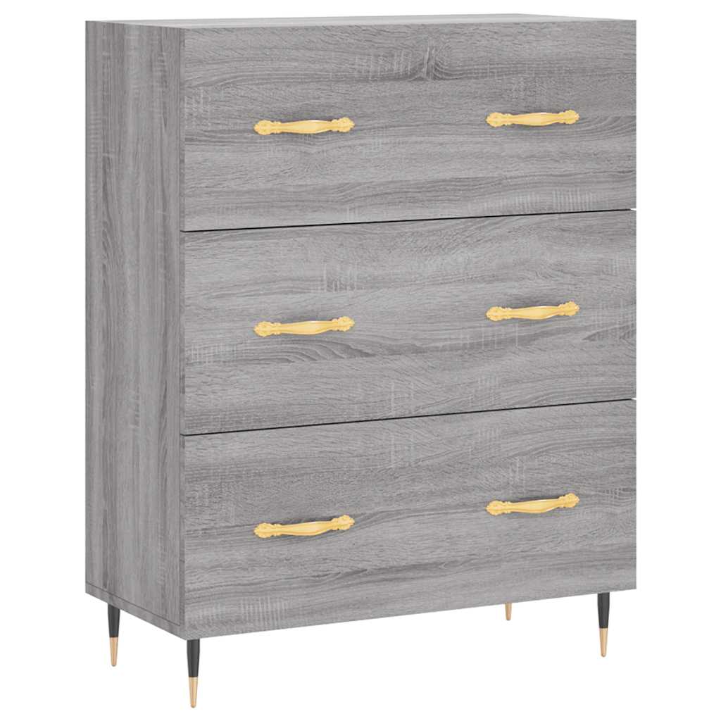 Buffet haut Sonoma gris 69,5x34x180 cm Bois d'ingénierie - XIOS