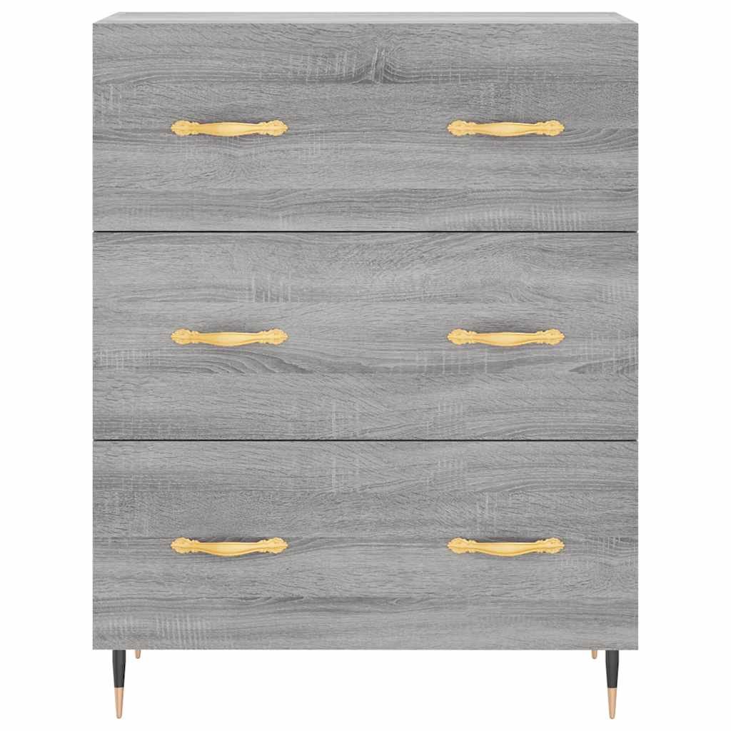 Buffet haut Sonoma gris 69,5x34x180 cm Bois d'ingénierie - XIOS