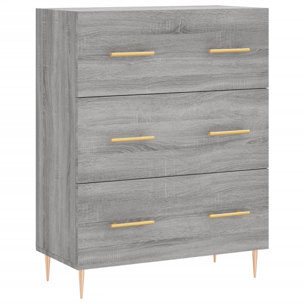 Buffet haut Sonoma gris 69,5x34x180 cm Bois d'ingénierie - XIOS