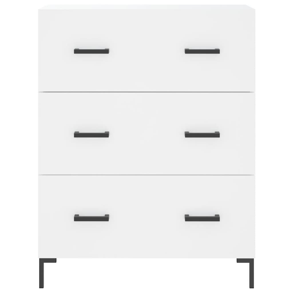 Buffet haut Blanc 69,5x34x180 cm Bois d'ingénierie