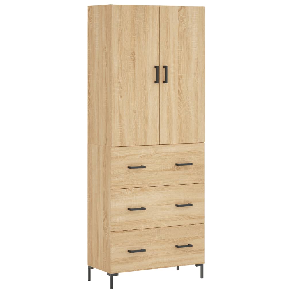 Buffet haut Chêne sonoma 69,5x34x180 cm Bois d'ingénierie - XIOS