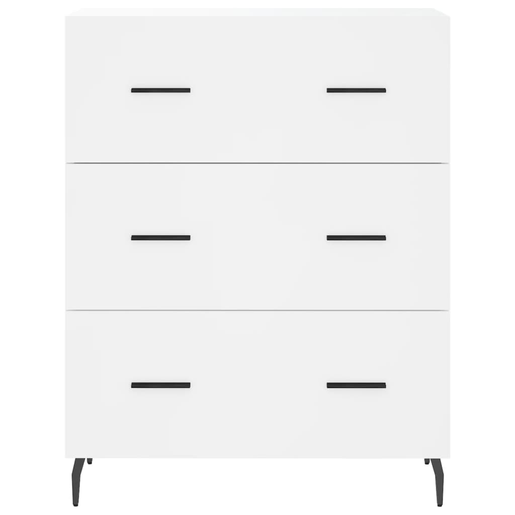 Buffet haut Blanc 69,5x34x180 cm Bois d'ingénierie