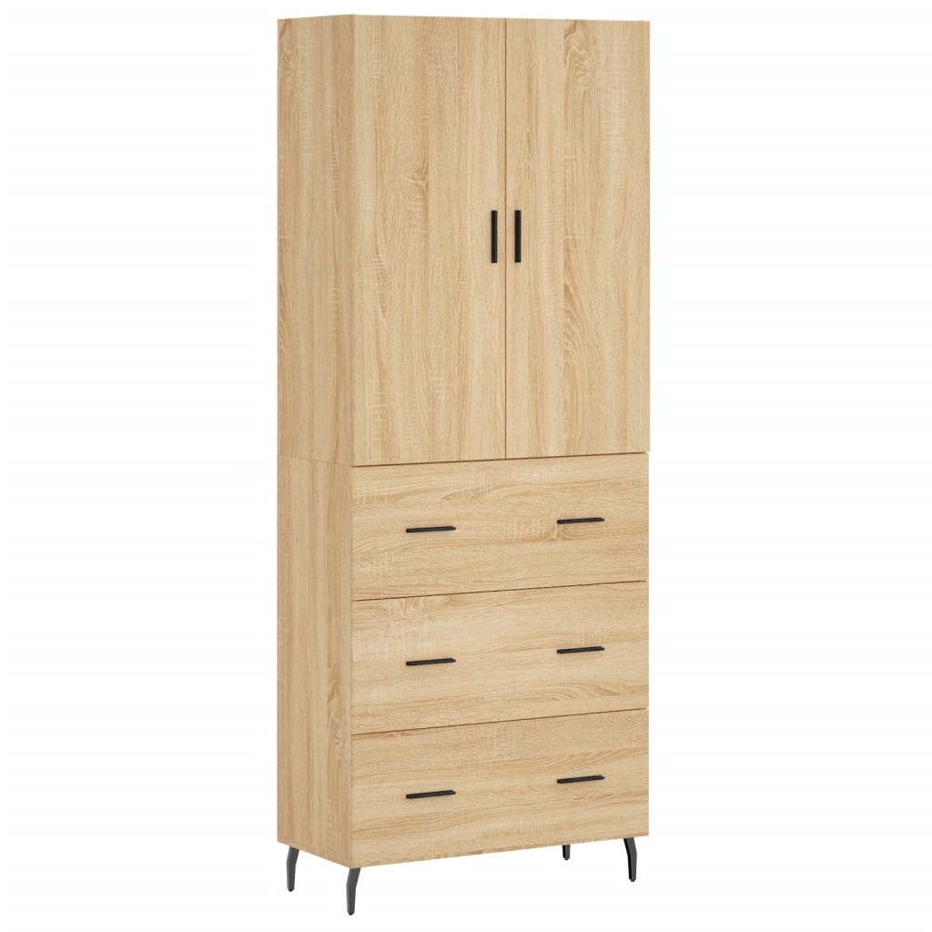 Buffet haut Chêne sonoma 69,5x34x180 cm Bois d'ingénierie - XIOS