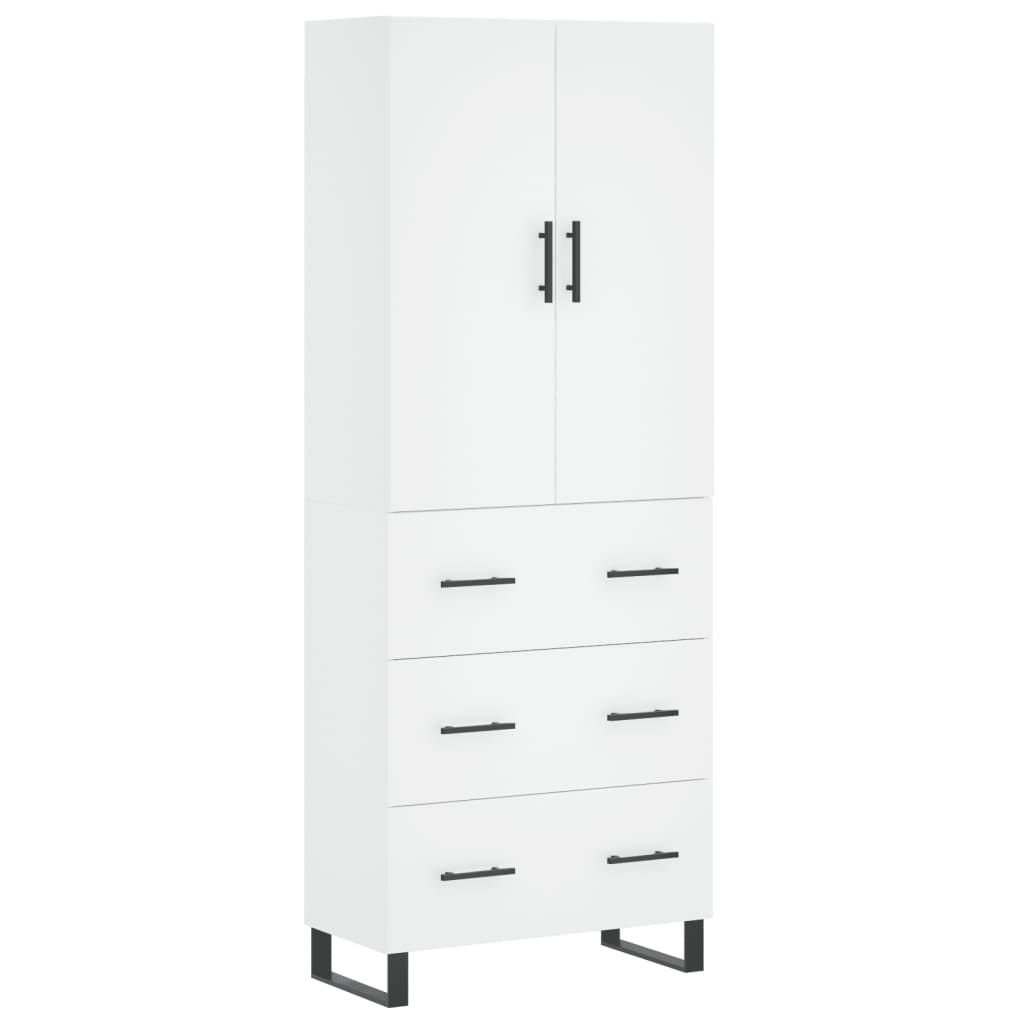 Buffet haut Blanc 69,5x34x180 cm Bois d'ingénierie - XIOS