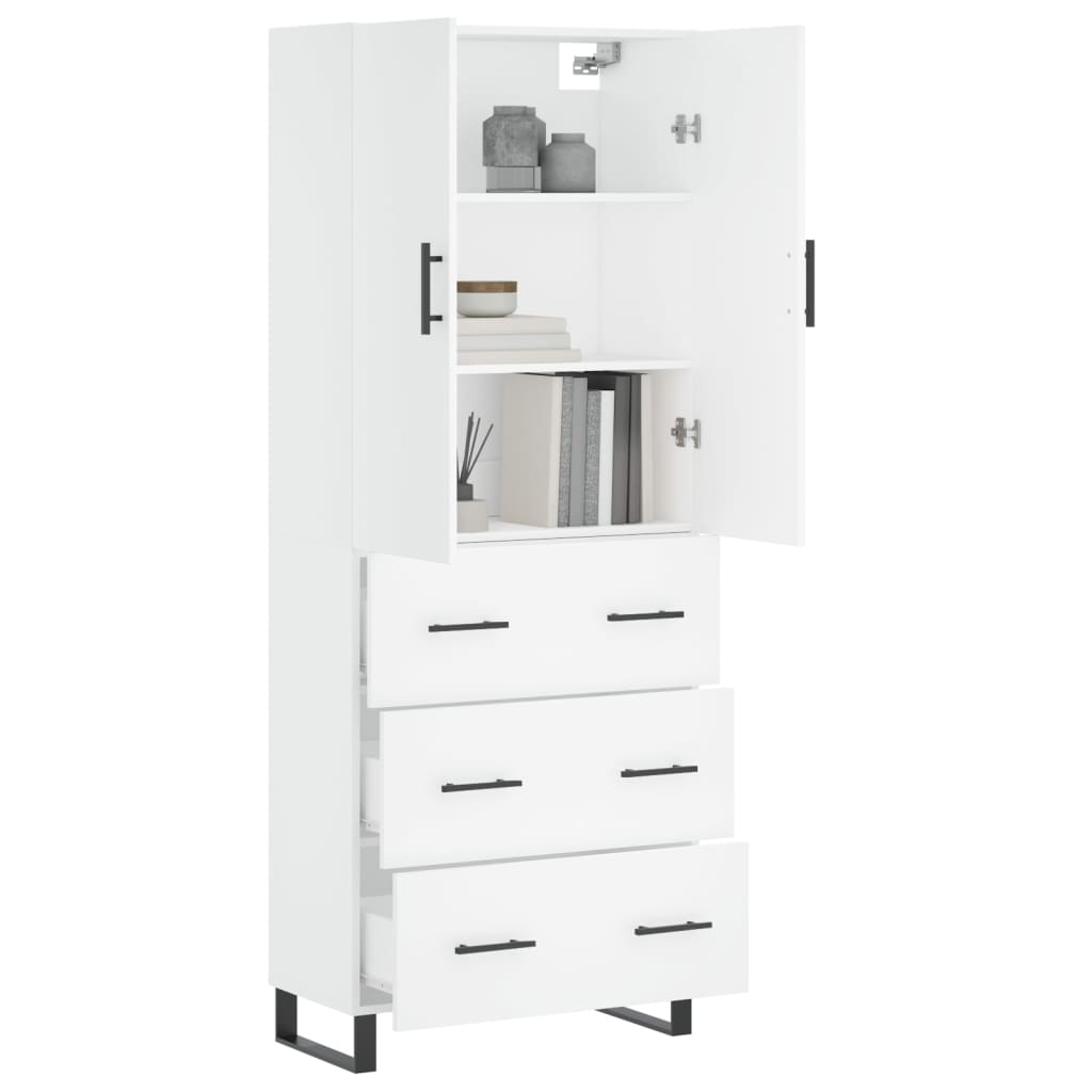 Buffet haut Blanc 69,5x34x180 cm Bois d'ingénierie - XIOS