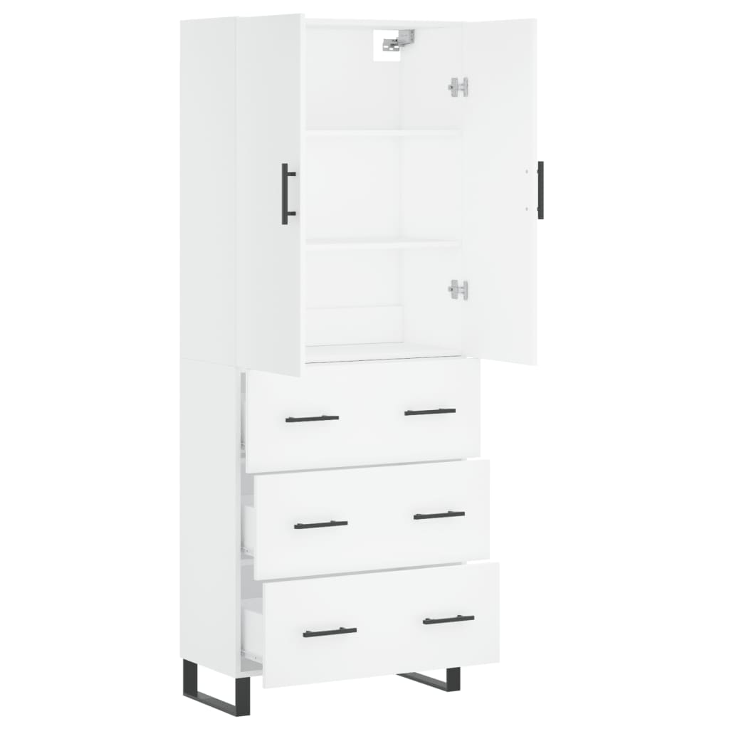 Buffet haut Blanc 69,5x34x180 cm Bois d'ingénierie - XIOS