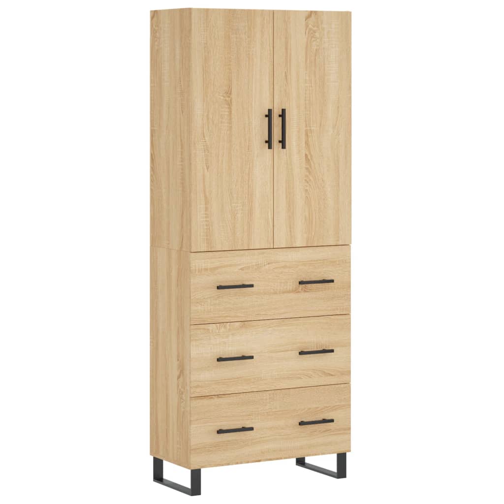 Buffet haut Chêne sonoma 69,5x34x180 cm Bois d'ingénierie