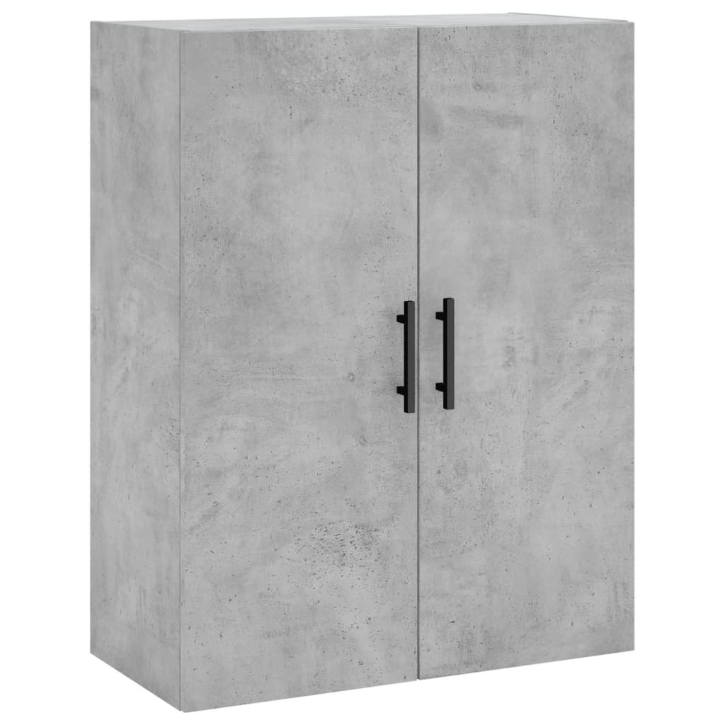 Buffet haut Gris béton 69,5x34x180 cm Bois d'ingénierie - XIOS