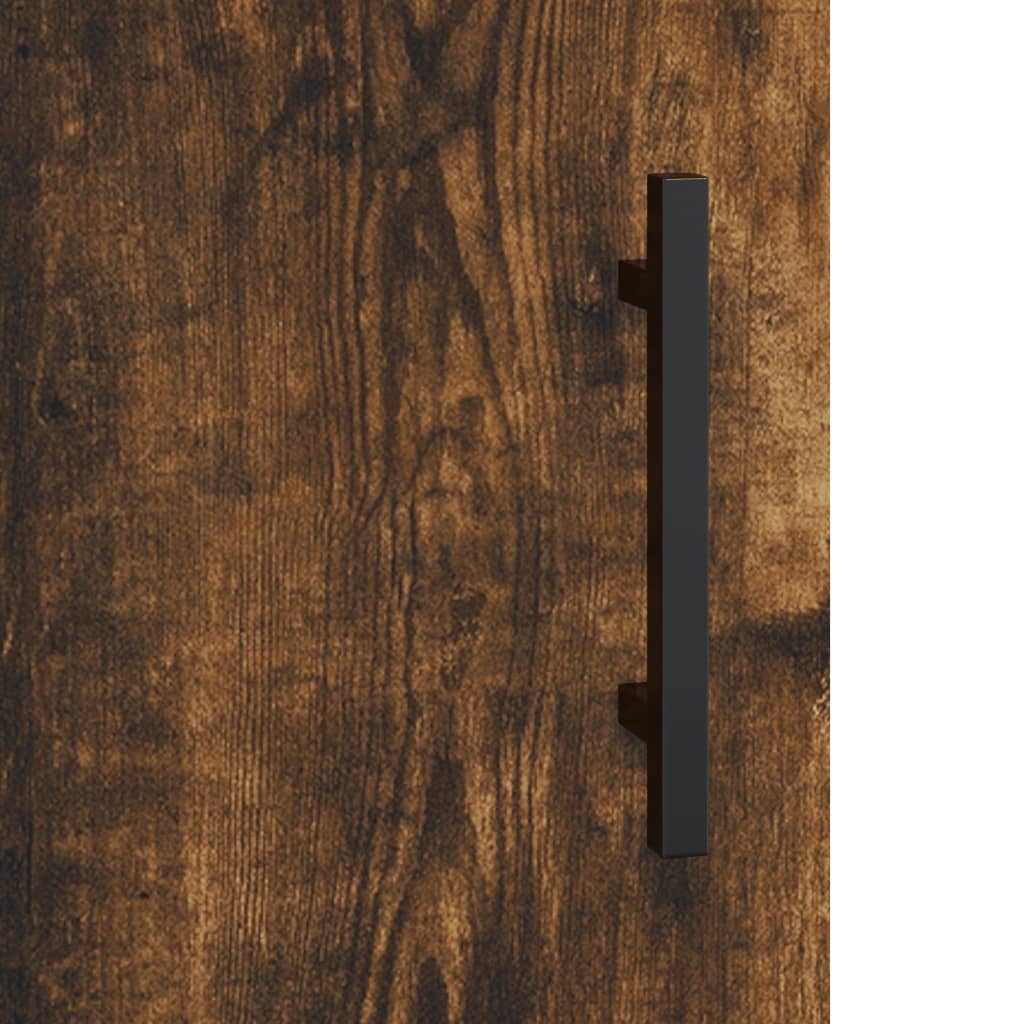 Buffet haut Chêne fumé 69,5x34x180 cm Bois d'ingénierie - XIOS