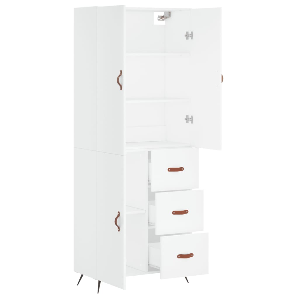 Buffet haut Blanc 69,5x34x180 cm Bois d'ingénierie - XIOS