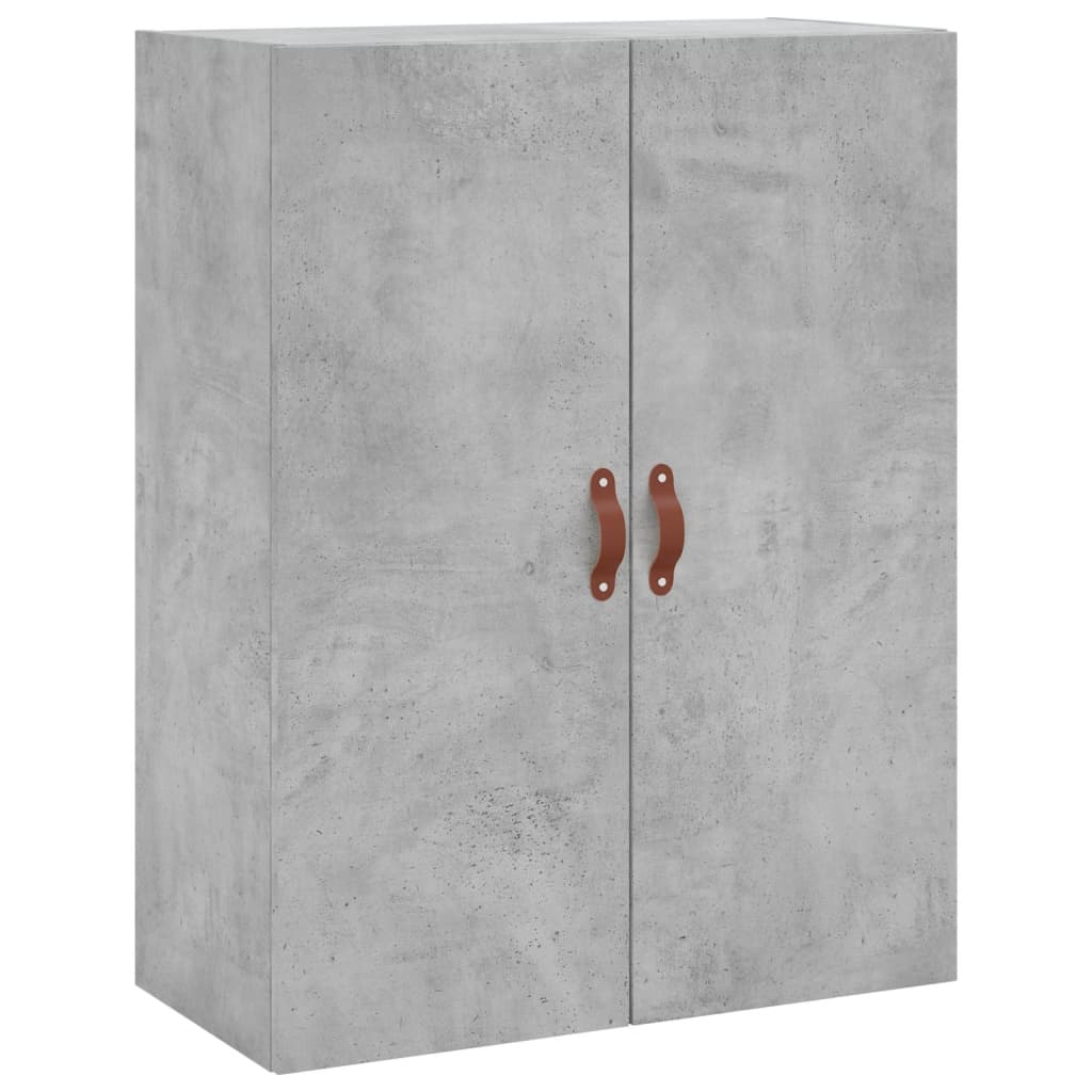 Buffet haut Gris béton 69,5x34x180 cm Bois d'ingénierie - XIOS